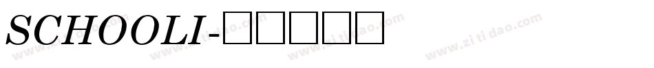 SCHOOLI字体转换