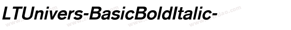 LTUnivers-BasicBoldItalic字体转换