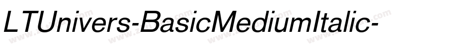 LTUnivers-BasicMediumItalic字体转换