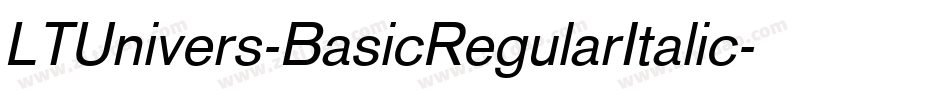 LTUnivers-BasicRegularItalic字体转换