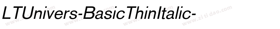LTUnivers-BasicThinItalic字体转换