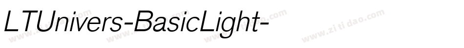 LTUnivers-BasicLight字体转换