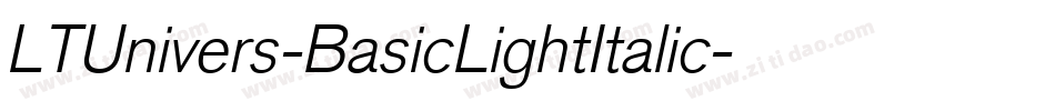 LTUnivers-BasicLightItalic字体转换