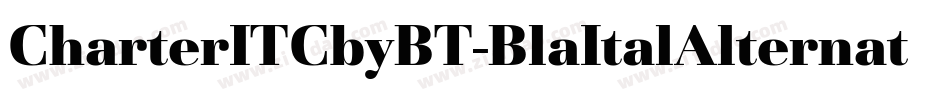 CharterITCbyBT-BlaItalAlternate字体转换