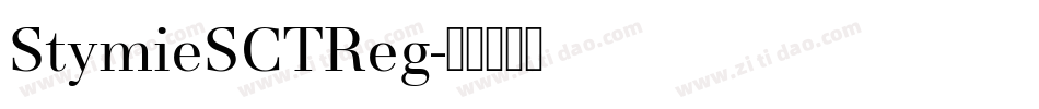 StymieSCTReg字体转换