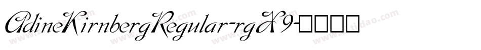 AdineKirnbergRegular-rgX9字体转换