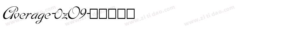 Average-0zO9字体转换