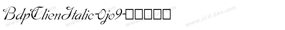 BdpClienItalic-0jo9字体转换