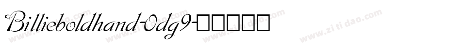 Billieboldhand-0dg9字体转换