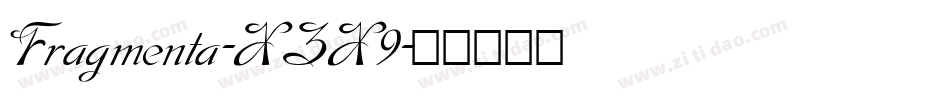 Fragmenta-XZX9字体转换