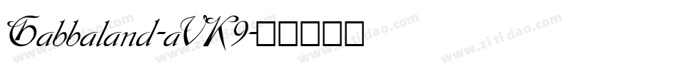 Gabbaland-aVK9字体转换