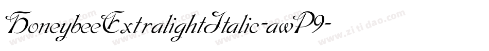 HoneybeeExtralightItalic-awP9字体转换
