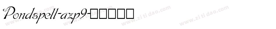 Pondspell-azp9字体转换