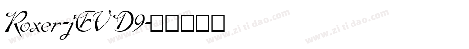 Roxer-jEVD9字体转换