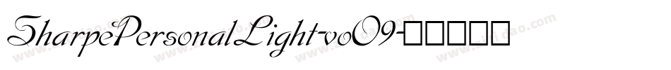 SharpePersonalLight-voO9字体转换