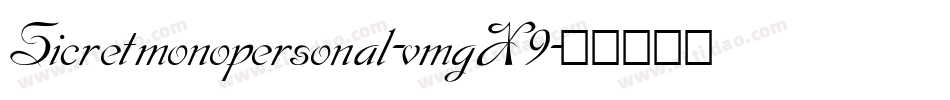 Sicretmonopersonal-vmgX9字体转换
