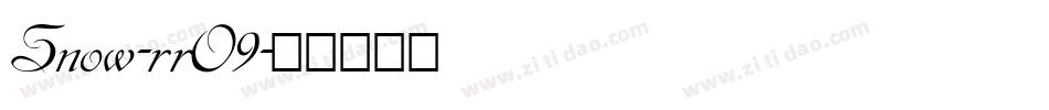 Snow-rrO9字体转换