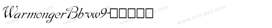 WarmongerBb-vw9字体转换