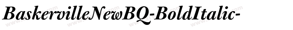 BaskervilleNewBQ-BoldItalic字体转换