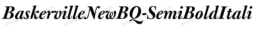 BaskervilleNewBQ-SemiBoldItalic字体转换
