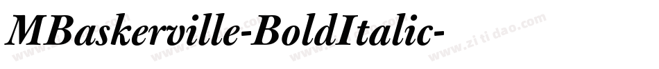 MBaskerville-BoldItalic字体转换