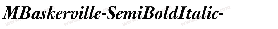 MBaskerville-SemiBoldItalic字体转换