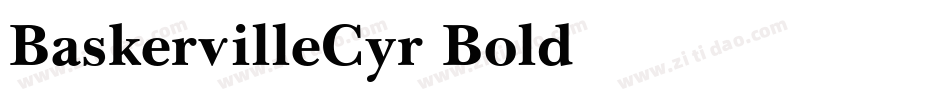 BaskervilleCyr-Bold字体转换