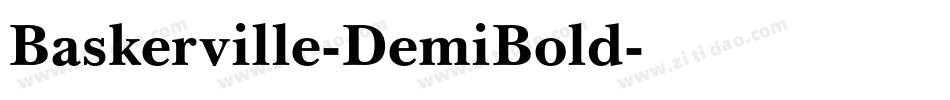 Baskerville-DemiBold字体转换