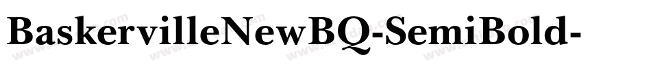 BaskervilleNewBQ-SemiBold字体转换