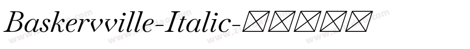 Baskervville-Italic字体转换