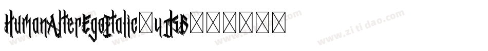 HumanAlterEgoItalic-41KB字体转换