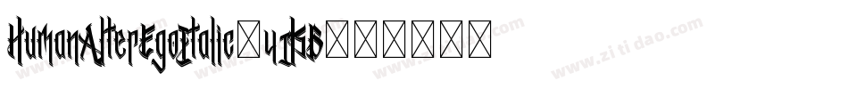 HumanAlterEgoItalic-41KB字体转换