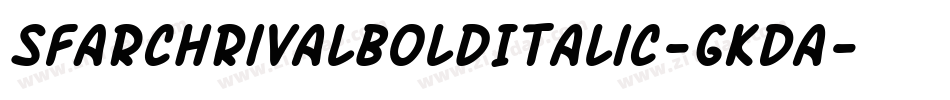 SfArchRivalBoldItalic-GKDa字体转换