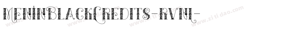 MenInBlackCredits-rvnL字体转换