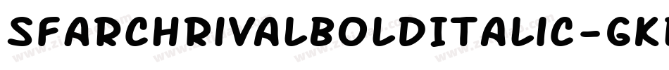 SfArchRivalBoldItalic-GKDa字体转换