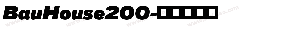 BauHouse200字体转换