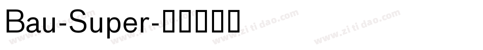 Bau-Super字体转换