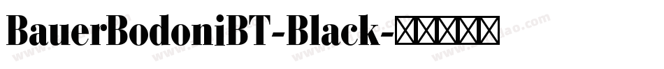 BauerBodoniBT-Black字体转换