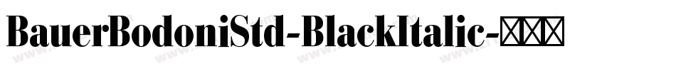 BauerBodoniStd-BlackItalic字体转换