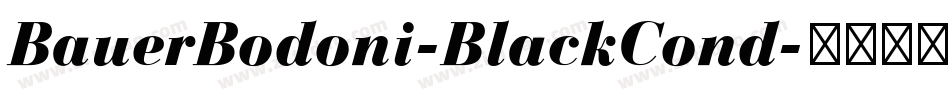 BauerBodoni-BlackCond字体转换