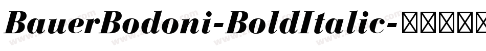 BauerBodoni-BoldItalic字体转换