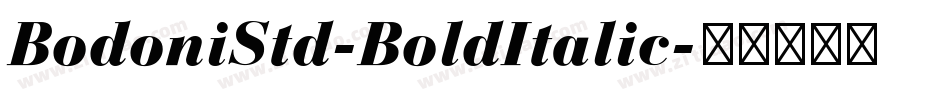 BodoniStd-BoldItalic字体转换