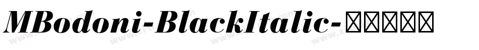 MBodoni-BlackItalic字体转换