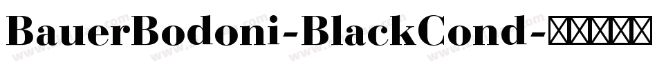 BauerBodoni-BlackCond字体转换
