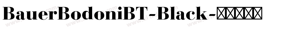 BauerBodoniBT-Black字体转换