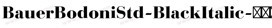 BauerBodoniStd-BlackItalic字体转换