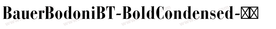 BauerBodoniBT-BoldCondensed字体转换