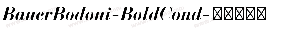 BauerBodoni-BoldCond字体转换