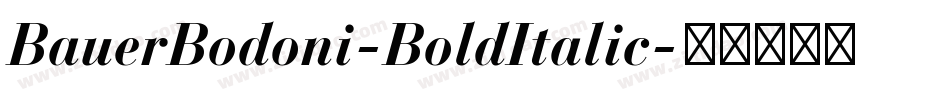 BauerBodoni-BoldItalic字体转换