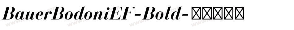 BauerBodoniEF-Bold字体转换